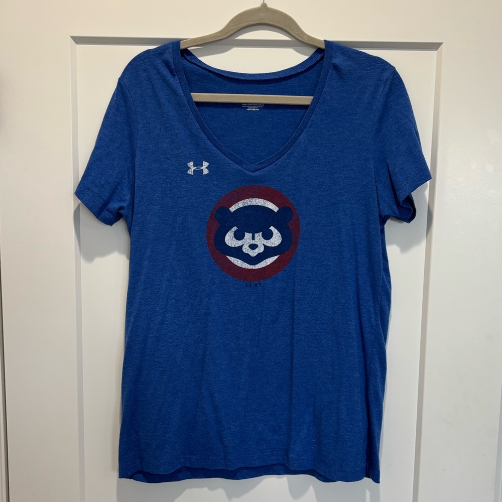 Under Armour Chicago Cubs Blue HeatGear Tee Size L